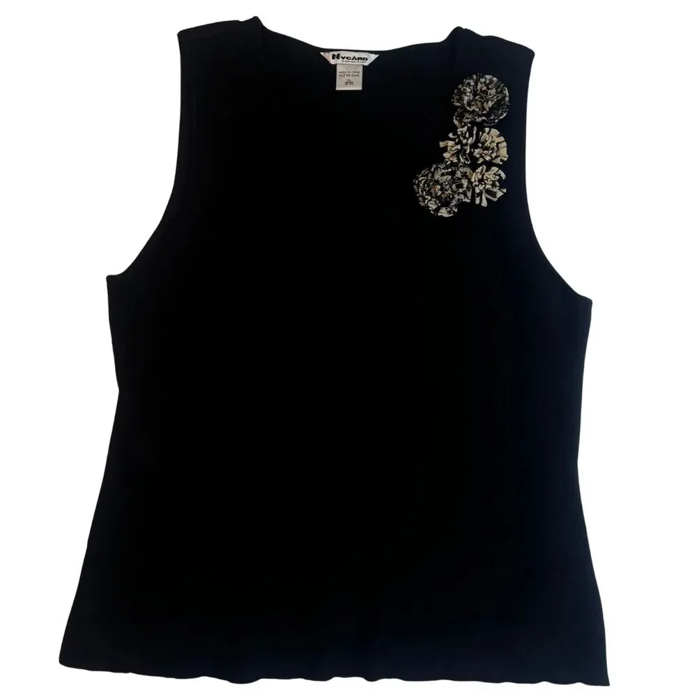 Nygard Collection Blouse Women XL Sleeveless Classic Preppy Academia Shell - Picture 7 of 16